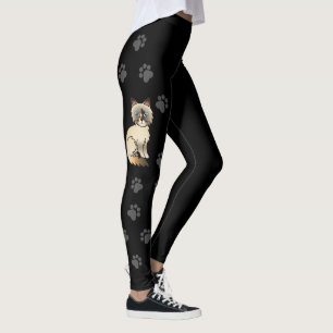 Legging Pássaro Tortoisinferno / Ragdoll Gato e Pata Negra