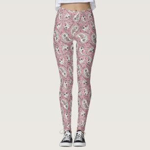 Legging Pássaros da Paisley em rosa-bebê