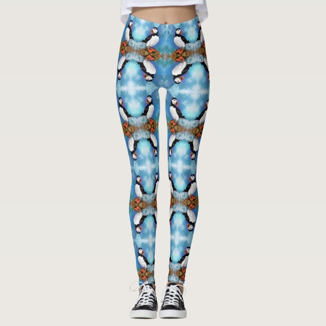 Legging Pássaros do Atlântico Puffin (Frente)