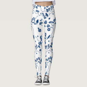 Legging Pássaros e Florais De Banheiro Contemporâneos