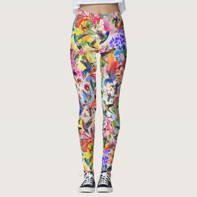 Legging Pássaros e flores (Frente)