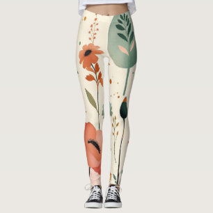 Legging Pasta Floral de Pickleball Whimsical Wildflower