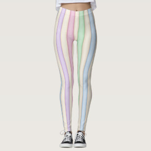 Legging Pastas multicoloridas em tiras
