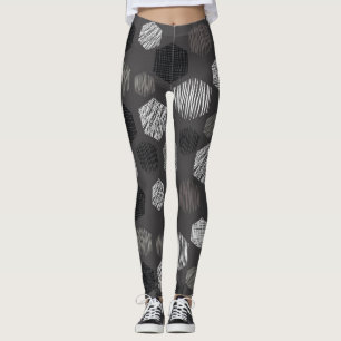 Legging Pastéis Geométricos: Padrão Texturizado Vintage.