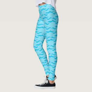 Legging Pastel Blue Sea Water Waves Oceano Pacífico