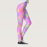 Legging Pastel colorido do olhar cor-de-rosa do artista da<br><div class="desc">Estas caneleiras originais têm um olhar splattered da pintura que lhes dê um efeito tiedyed incomum. São na maior parte cor-de-rosa com máscaras pastel do amarelo,  do verde e do azul. Estes são perfeitos para um artista ou qualquer um que ama a cor brilhante.</div>