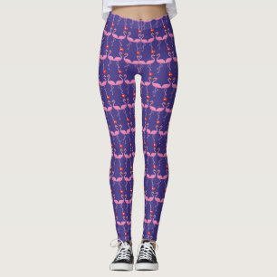 Legging Pastel Coração, Tipo Flamingo Rosa, Bonito