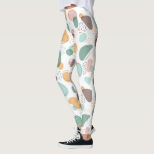 Legging Pastel Cores Formas Orgânicas