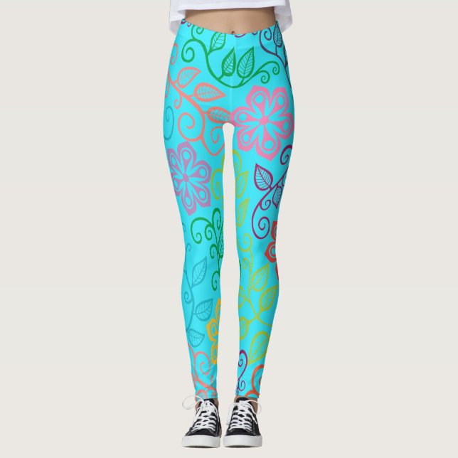 Legging Pastel Flowers (Frente)