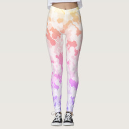Legging Pastel Funky Eclectic Boho Abstrato Cloudy Sunset