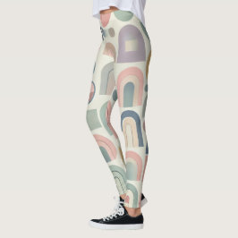 Legging Pastel Geométrico Moderno Mulheres