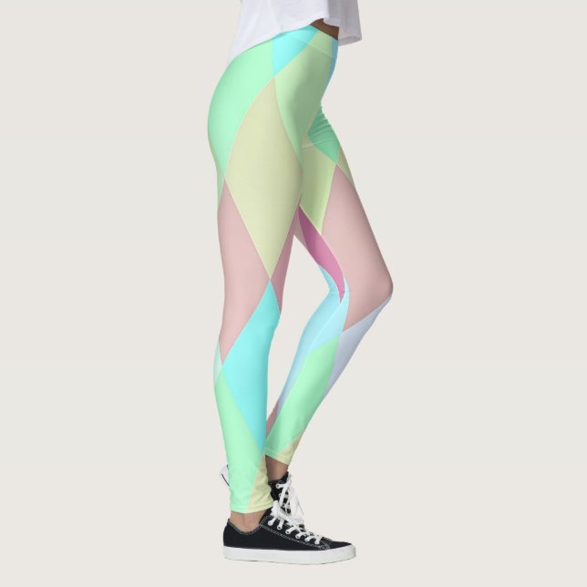 Legging Pastel Harlequin Colorido Simples| Legendas (Direita)