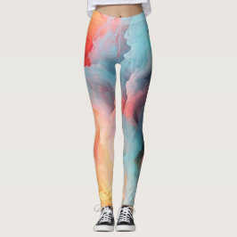 Legging Pastel Marble Pattern