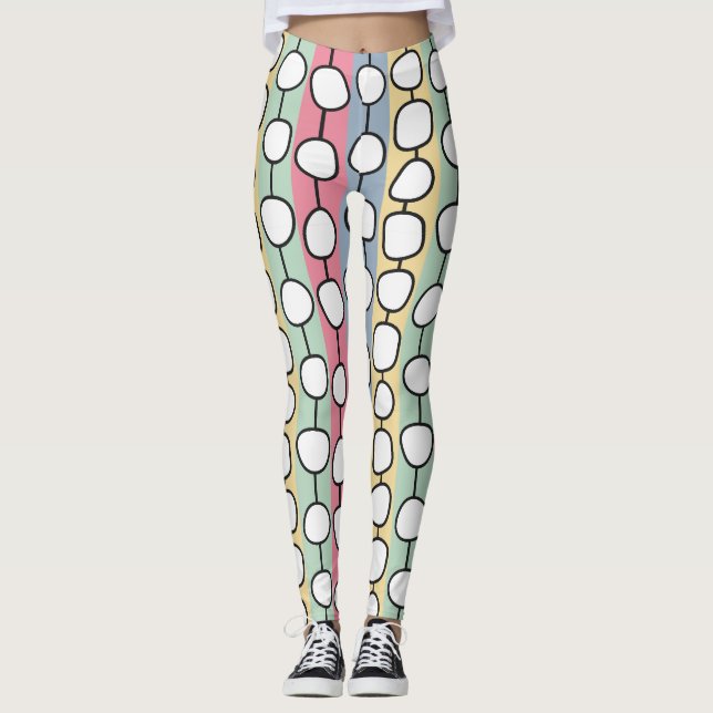 Legging Pastel MCM Colorida Linhas (Frente)
