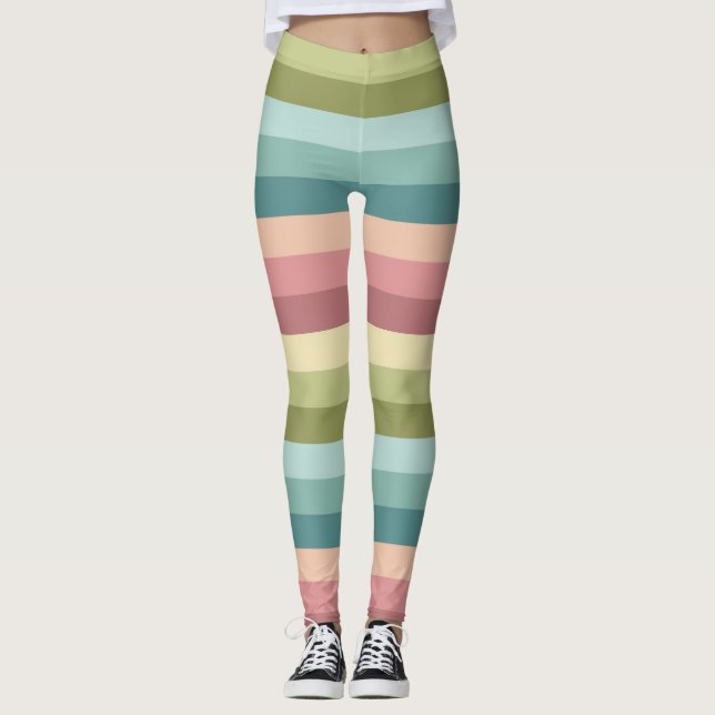 Legging Pastel primavera stripes colorido (Frente)