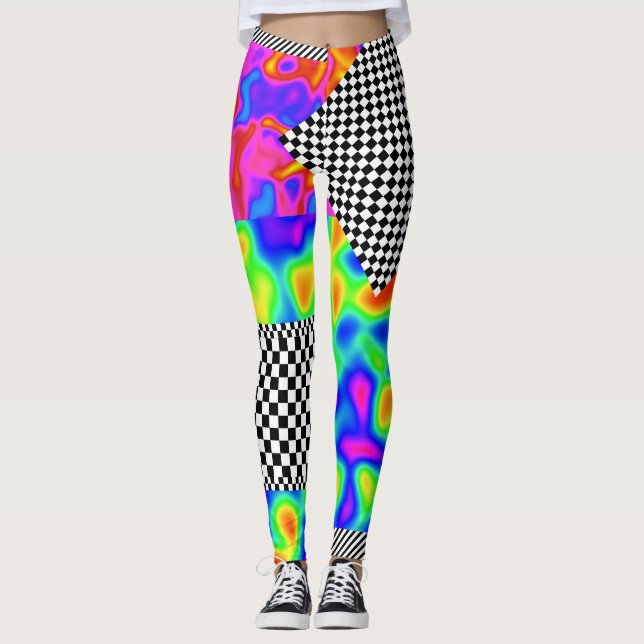 Legging Patches dos verificadores de abstrato (Frente)