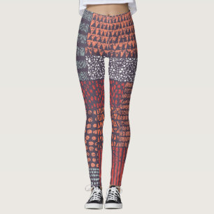 Legging Patchwork boêmia: design sem costura desenhada à m