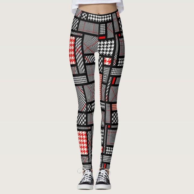 Legging Patchwork Houndstooth (Frente)