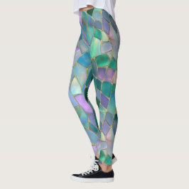 Legging Patel colors stained glass mosaic pattern