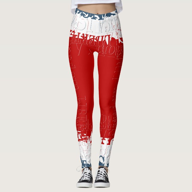 Legging Patriotic Liberty Square Red White & Blue (Frente)
