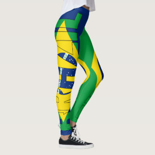 Legging Patriótico das Cores de Bandeira do Brasil