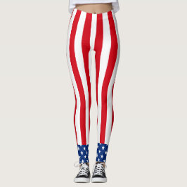 Legging Patriótico de Bandeira Americano