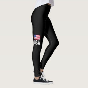 Legging Patriótico de Bandeira dos EUA