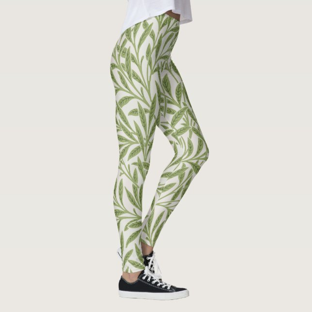 Legging Pattern of green leafy branches  (Direita)