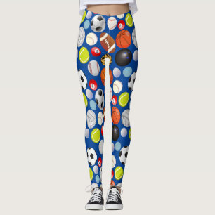 Legging Patterno de esportes azul BG