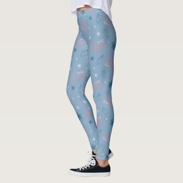Legging Patterno de Neve Azul Snowman (Esquerda)