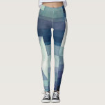 Legging Paul Klee Harbinger do outono. Vintage Blue art<br><div class="desc">Paul Klee leggings "The Harbinger of Autumn". Arte de safra azul-aquática.</div>