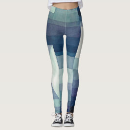 Legging Paul Klee Harbinger do outono. Vintage Blue art