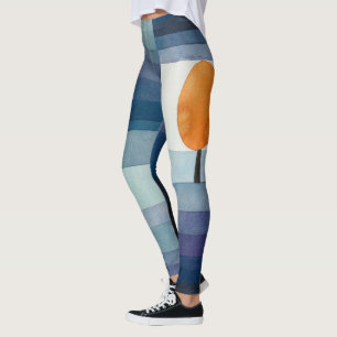 Legging Paul Klee Precursor do Outono Azul Moderno Abstrat