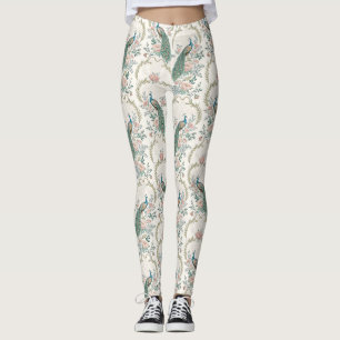 Legging Pavão Floral Vintage Elegante (2)