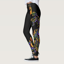 Legging Pavão metálico