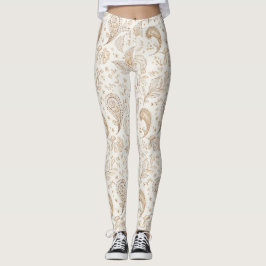 Legging Paz Boêmio Hippie Anos Sessenta Paisley