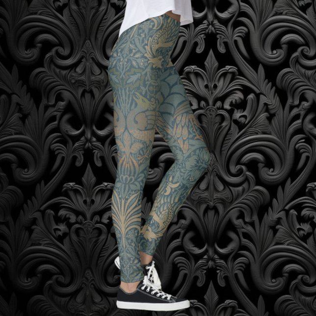 Legging Peacock e Dragon por William Morris (Peacock and Dragon by William Morris Leggings)
