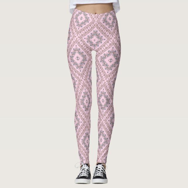 Legging Peça de joias de pérolas miçangas decorativas sem  (Frente)