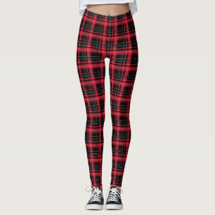 Legging Peça riscada com xadrez sem costura com tartan