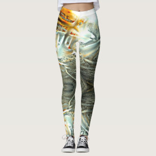 Legging Peças de textura de cinza a recorte digital
