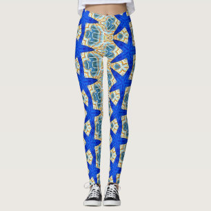 Legging peixe-estrela azul