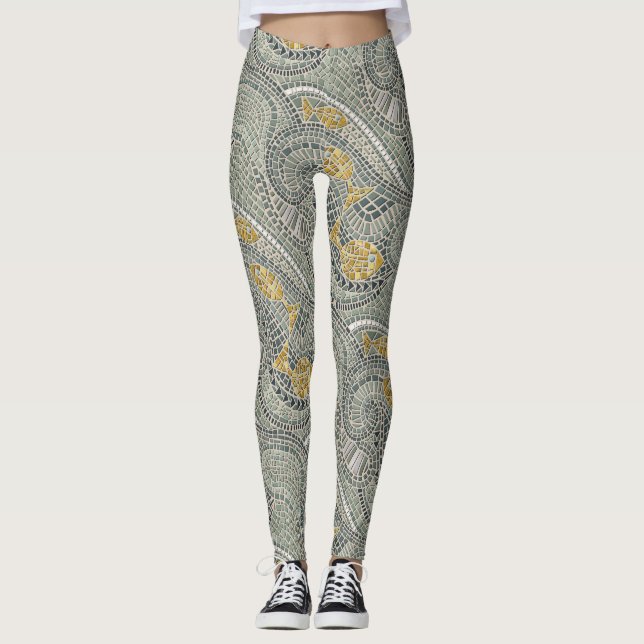 Legging peixe mosaico (Frente)