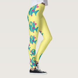 Legging Peixe-na moda engraçado