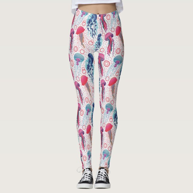 Legging Peixes de gelatina coloridos (Frente)