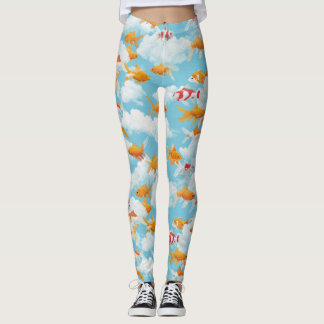Legging Peixes dourados no céu