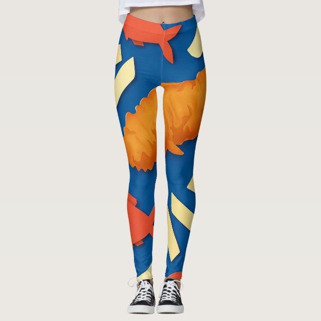 Legging Peixes e Chips (Frente)