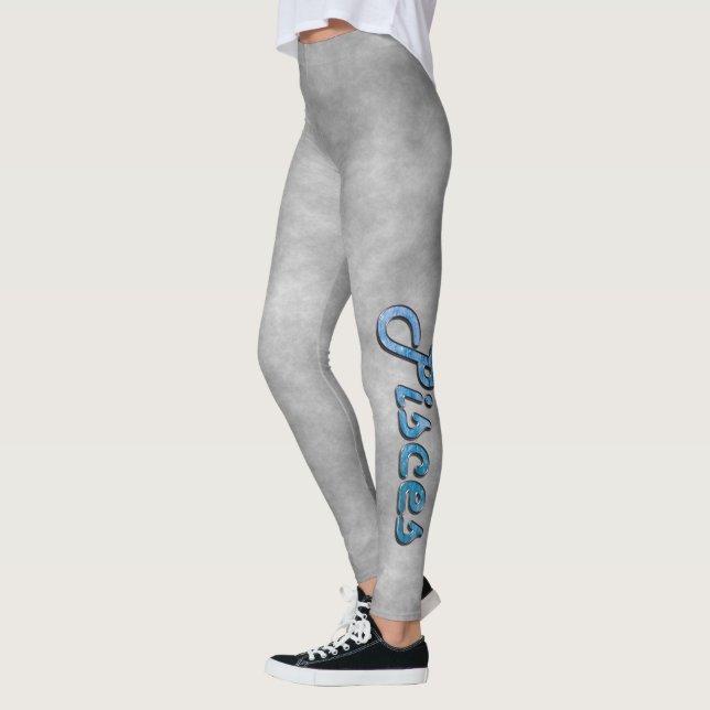Legging Peixes em Aquamarine (Esquerda)