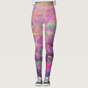 Legging Peixes fluorescentes no mar