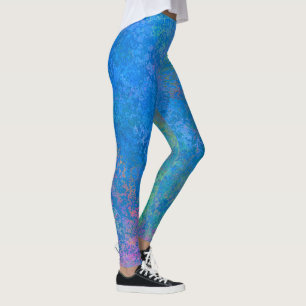 Legging Pelas Tinta de Álcool do Mar, Pó de Acrílico Ab