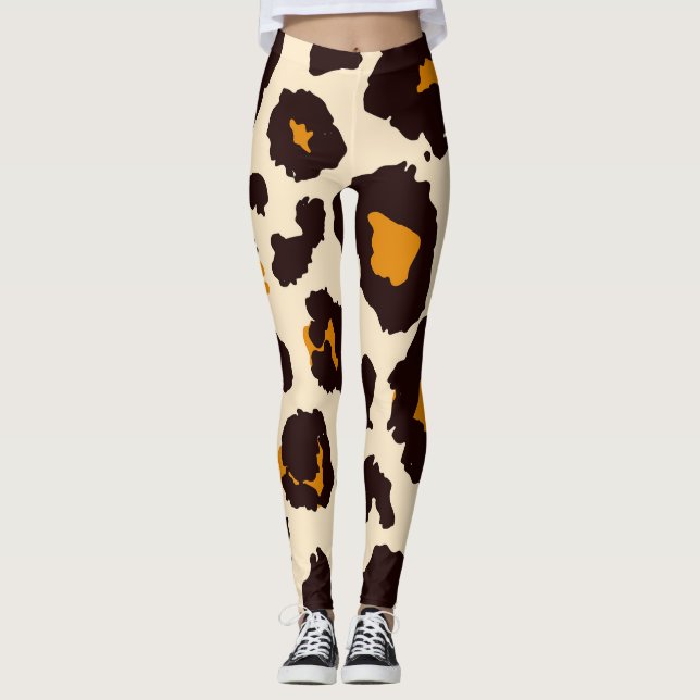 Legging Pele Chita, Textura Impressa De Animais. (Frente)